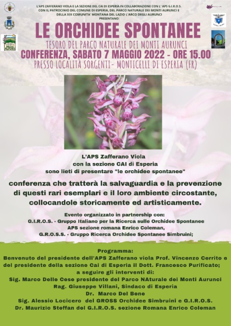 Le orchidee spontanee del Parco Naturale dei Monti Aurunci 7 maggio 2022